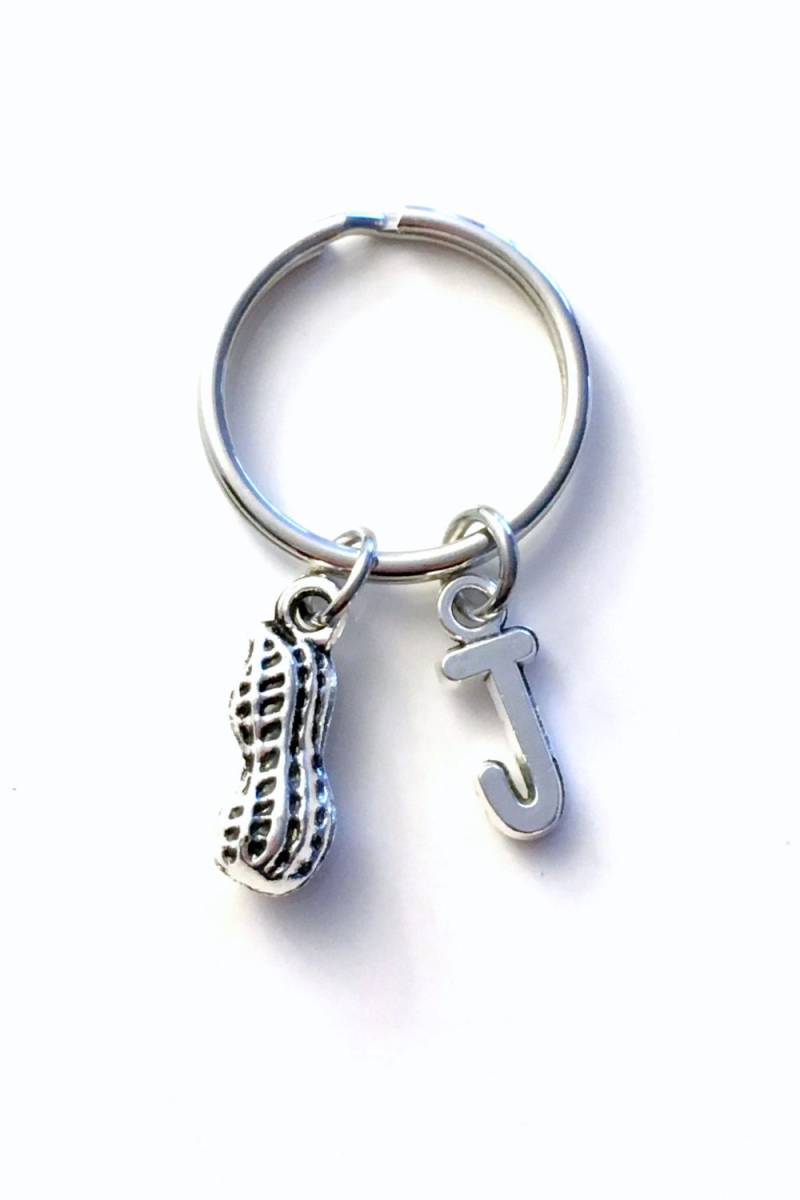 Erdnuss Schlüsselanhänger Geschenk, Lebensmittel Schlüsselanhänger, Baseball Snack Food Schlüsselbund, Nussschale Geschenk - Klein von aJoyfulSurprise