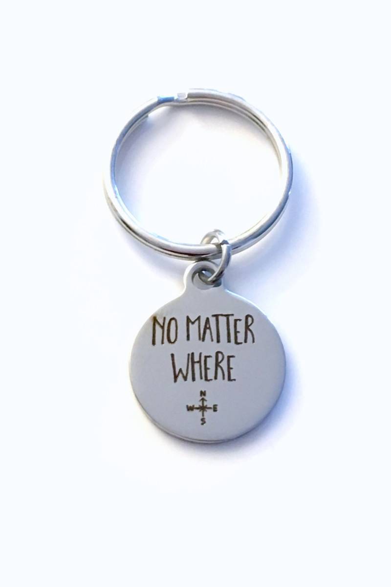 Fern Geschenk, Egal Wo Schlüsselanhänger, Geschenk Für Freund Reise Schlüsselanhänger Vorhanden, Tochter, Sohn, Enkel von aJoyfulSurprise