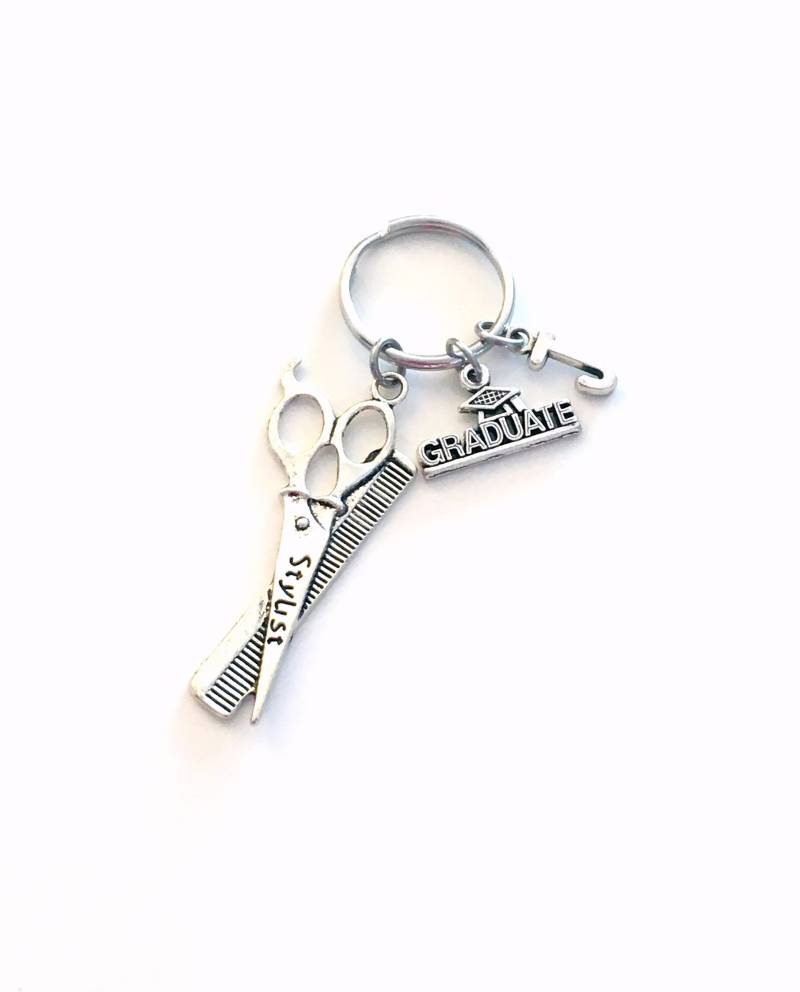 Friseur Abschlussgeschenk, Kosmetikerin Schlüsselbund, 2025 Geschenk Für Studenten Graduierte Schlüsselkette Grad Schere Schlüsselring Sie Ihn von aJoyfulSurprise