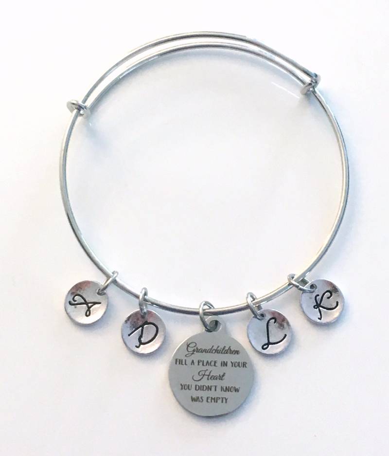 Geschenk Für Großmutter Schmuck, Enkel Füllen Einen Platz in Deinem Herzen Du Wusstest Nicht War Leer Charm Armband Von 2 3 4 5 6 7 8 9 Buchstaben von aJoyfulSurprise