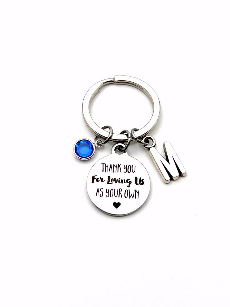 Geschenk Für Stiefmutter, Danke, Dass Sie Uns Als Ihren Eigenen Schlüsselanhänger, Guardian Stiefmutter Schlüsselanhänger Geschenk, Pflegemutter von aJoyfulSurprise