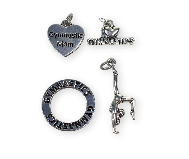 Gymnastic Charm, Ihre Wahl Des Gymnastic's Ich Liebe Gymnastik, Gymastic Mom Affinity Kreis Fügen Sie Zu Jeder Auflistung 1 Silberanhänger Hinzu von aJoyfulSurprise