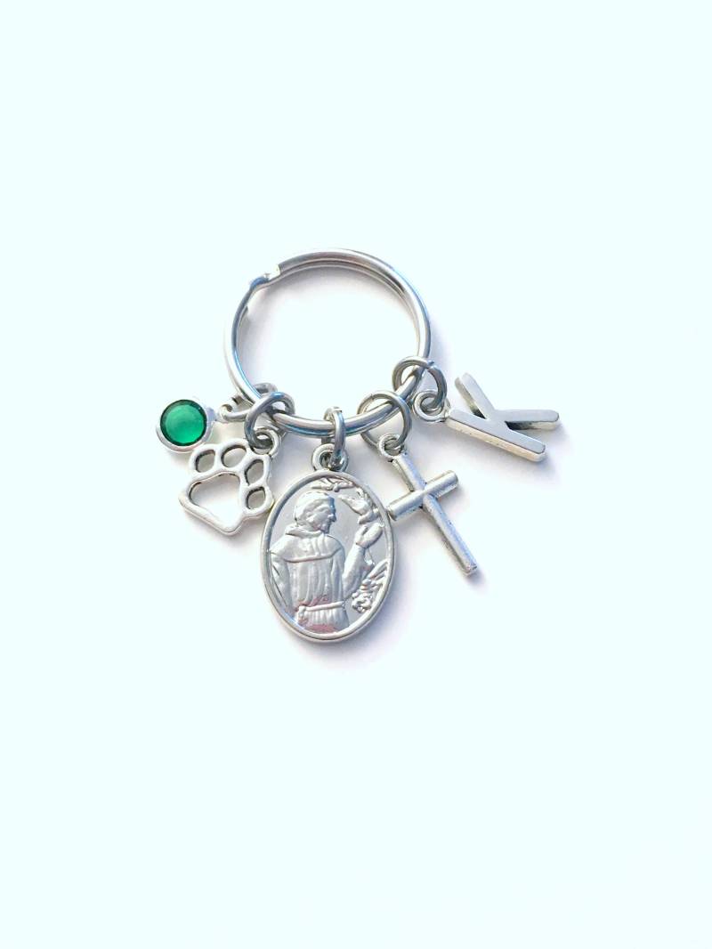 Heiliger Franziskus Von Assisi Schlüsselbund, St. Francis Schlüsselanhänger, Geschenk Für Tierliebhaber Schlüsselring, Tierarzt Geschenk von aJoyfulSurprise