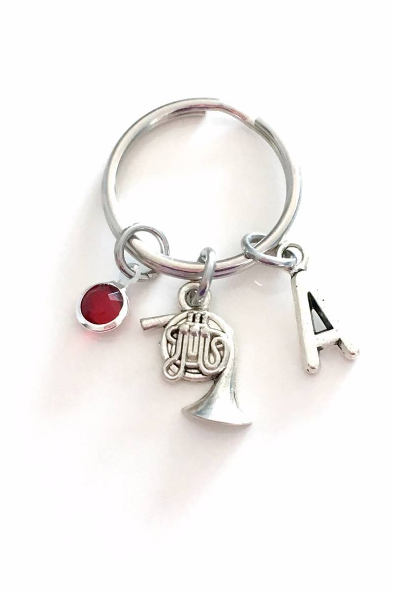 Horn Schlüsselbund, Personalisierte Musik Geschenk, Musiker Schlüsselanhänger, Blechblasinstrument, Band Lehrer Danke Geschenk von aJoyfulSurprise