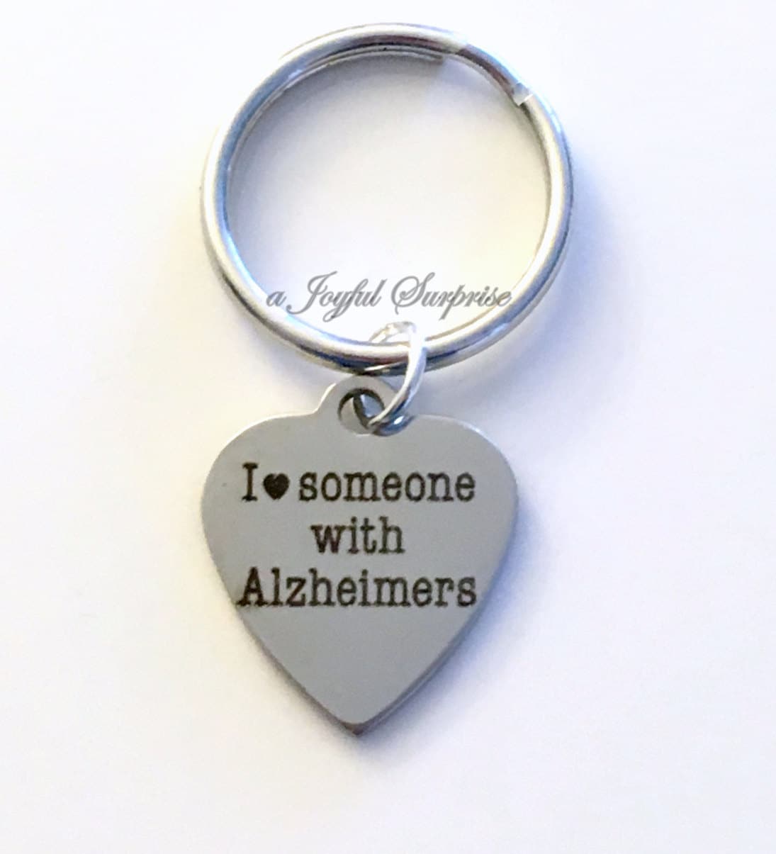 Ich Liebe Jemanden Mit Alzheimer Anhänger Bewusstsein Schlüsselanhänger, Fundraiser Geburtstagsgeschenk, Weihnachtsgeschenk von aJoyfulSurprise
