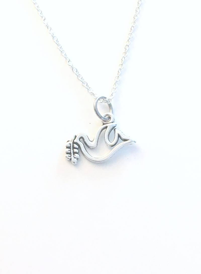 Konfirmation Schmuck Für Mädchen Oder Jungen/Taube Halskette Friedenstaube Silber Anhänger Geschenk Teenager Tochter Sohn Tier von aJoyfulSurprise