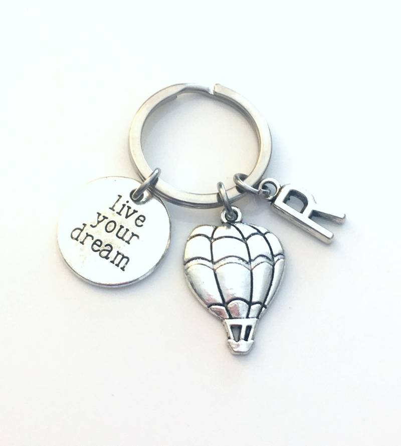 Leben Sie Ihren Traum Schlüsselbund, Ballon Schlüsselanhänger, Heißluftballon Dream Up Schmuck, Geschenk Für Motivationsmoment von aJoyfulSurprise
