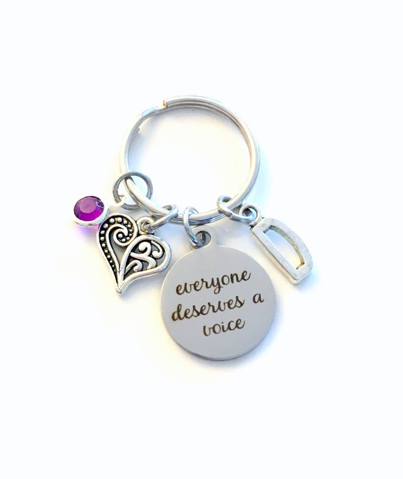 Logopädie Geschenk, Jeder Verdient Eine Stimme Schlüsselbund, Logopäde Geschenk Schlüsselanhänger, Neurovielfaltstherapie, Ruhestand Für Frauen von aJoyfulSurprise
