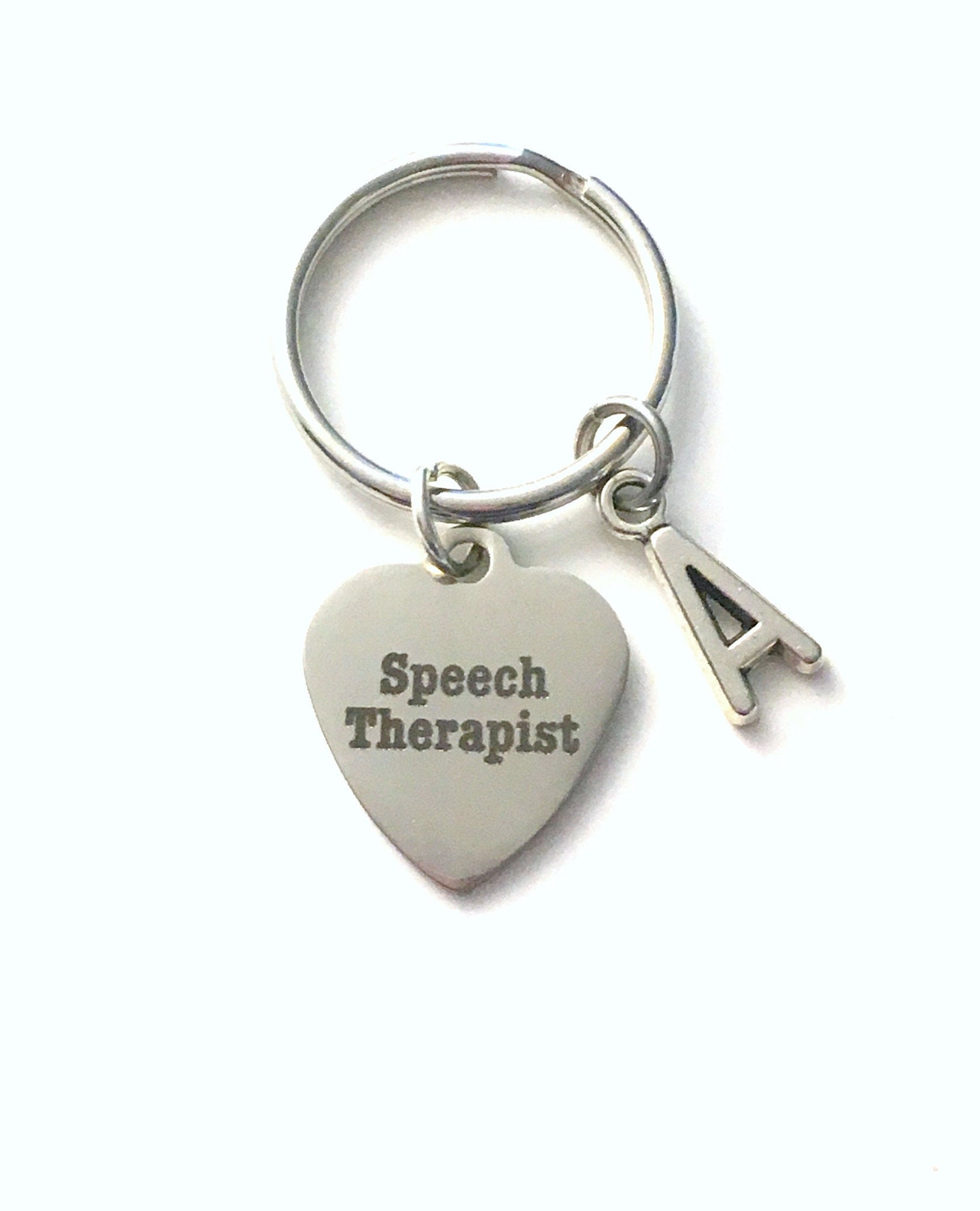 Logopädie Schlüsselanhänger, Geschenk Für Logopädin, Graduator Schlüsselanhänger Mit Anfangsmonogramm Slp von aJoyfulSurprise