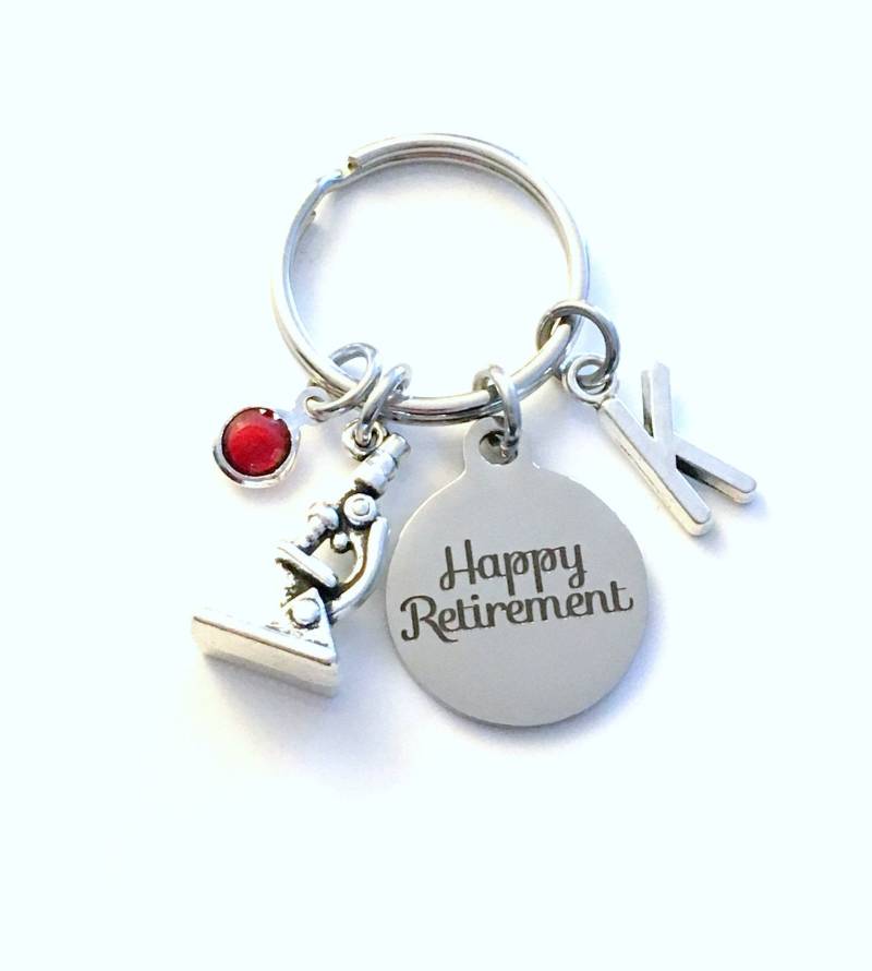 Mikroskop-Schlüsselbund, Ruhestandsgeschenk Für Lab Tech-Schlüsselbund, Wissenschaftslehrer-Schlüsselkette, Wissenschaftler-Schlüsselring, Chef von aJoyfulSurprise