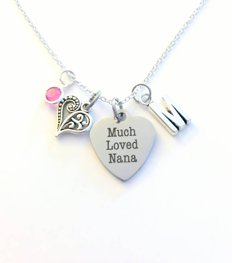Nana-Halskette, Viel Geliebter Nana-Schmuck, Geschenk Der Großmutter Von Den Enkeln Vorhanden, Familienandenken, Oma Und Andere Namen Verfügbar von aJoyfulSurprise