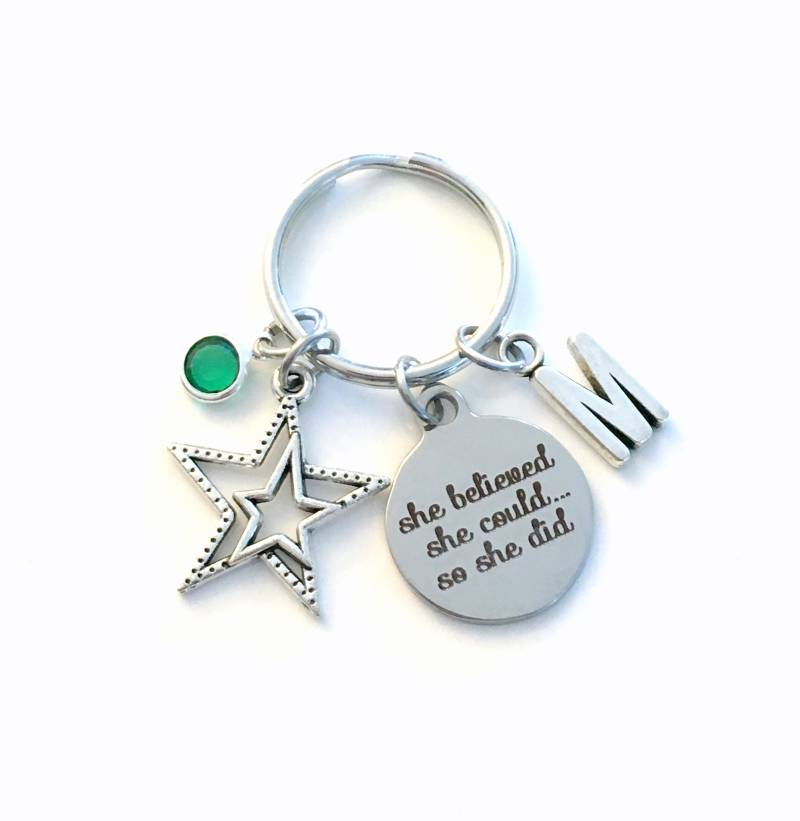 Neuer Job Geschenk, Abschlussgeschenk Für Ihren Schlüsselbund, Sie Glaubte, Könnte Es Tun von aJoyfulSurprise