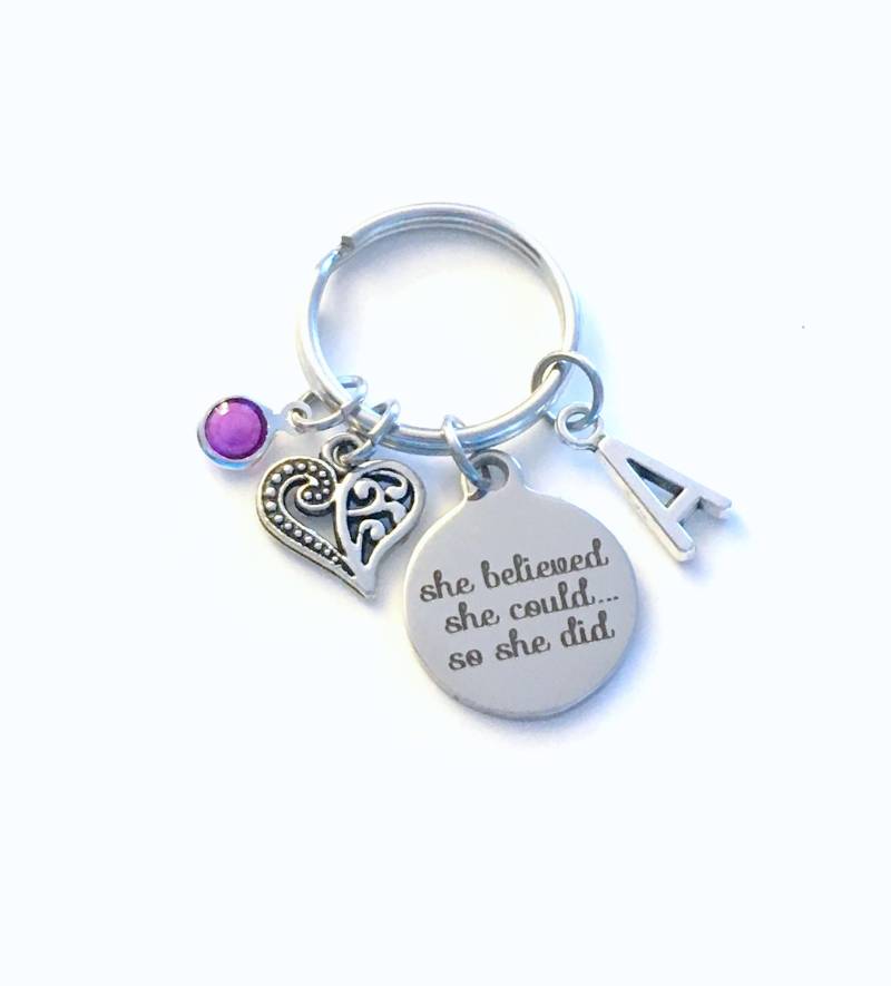 Neues Karriere-Geschenk/Job-Förderungs-Schlüsselbund, Sie Glaubte, Dass So Tat, Schlüsselkette, Tochter, Frau, Mutter Oder Freund-Glückwünsche von aJoyfulSurprise