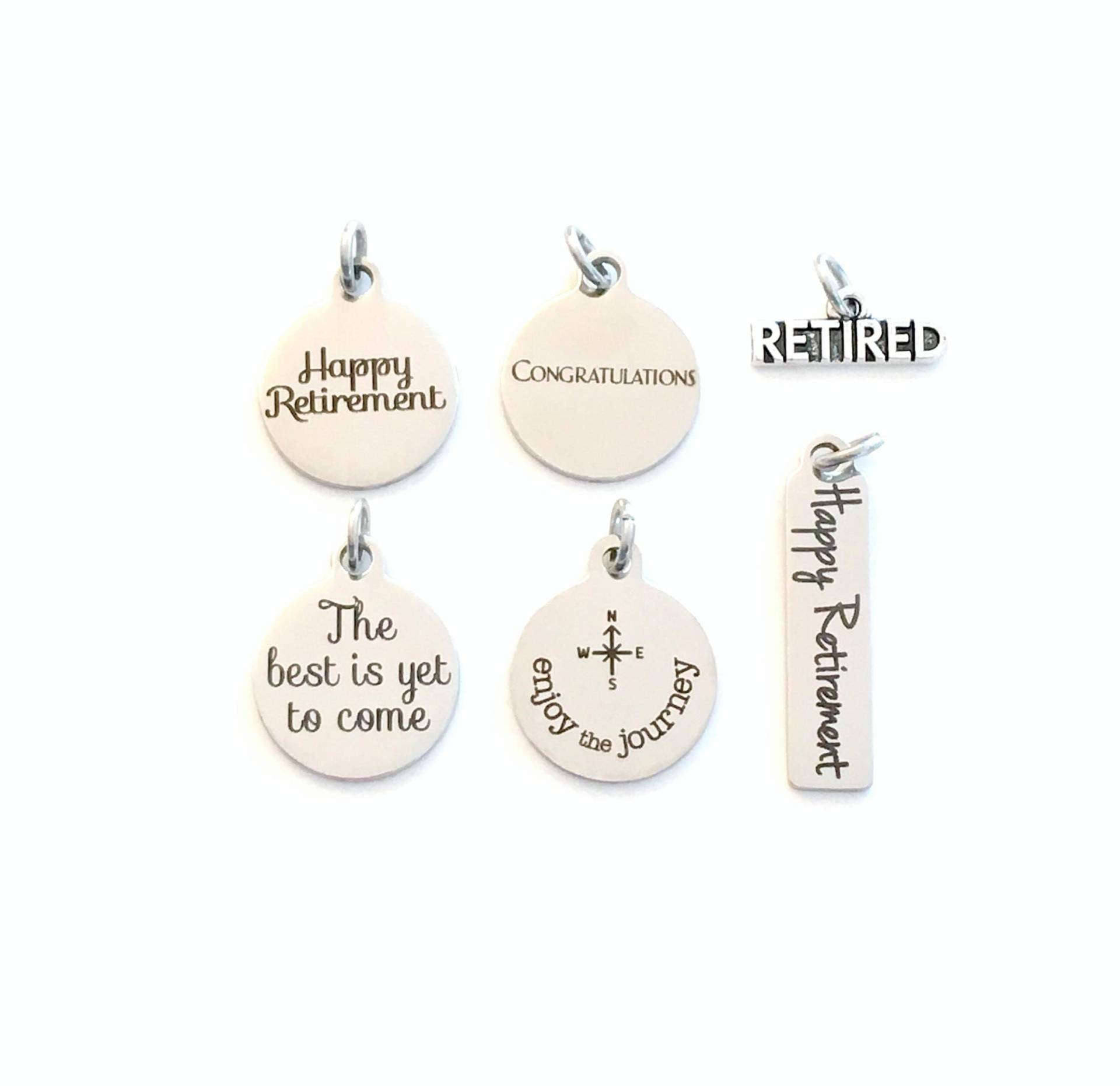 Ruhestand Charm, Glückwünsche, Ruhestand, Das Beste Kommt Noch, Genießen Sie Die Reise, Zu Jedem Angebot Hinzufügen, Einzelner Anhänger von aJoyfulSurprise