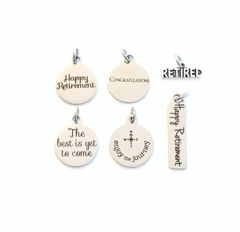 Ruhestand Charm, Glückwünsche, Ruhestand, Das Beste Kommt Noch, Genießen Sie Die Reise, Zu Jedem Angebot Hinzufügen, Einzelner Anhänger von aJoyfulSurprise