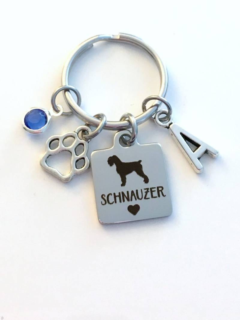 Schnauzer Schlüsselanhänger, Mini Züchter Geschenk Für Hundemama Hündchen Welpen Geschenk, Hundeschlüsselanhänger Mann Oder Frau, Pelz Mama Papa von aJoyfulSurprise