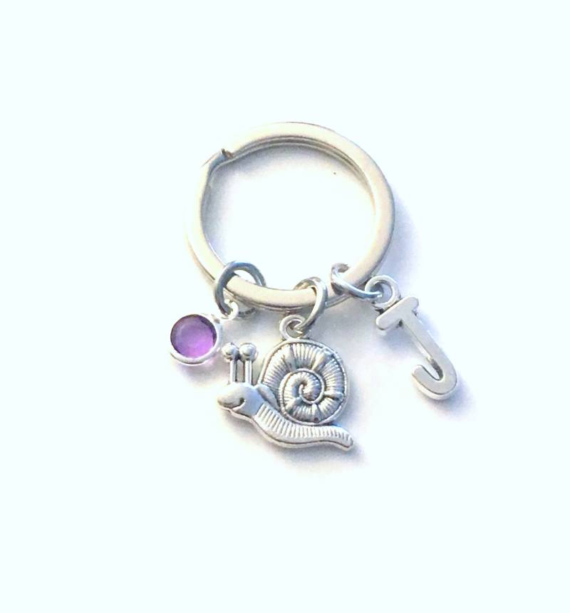 Schnecke Geschenk Schlüsselanhänger, Silber Tier Geschenk, Geburtstag, Weihnachten Oder Gag Lustiges Escargot Essen Schlüsselanhänger von aJoyfulSurprise