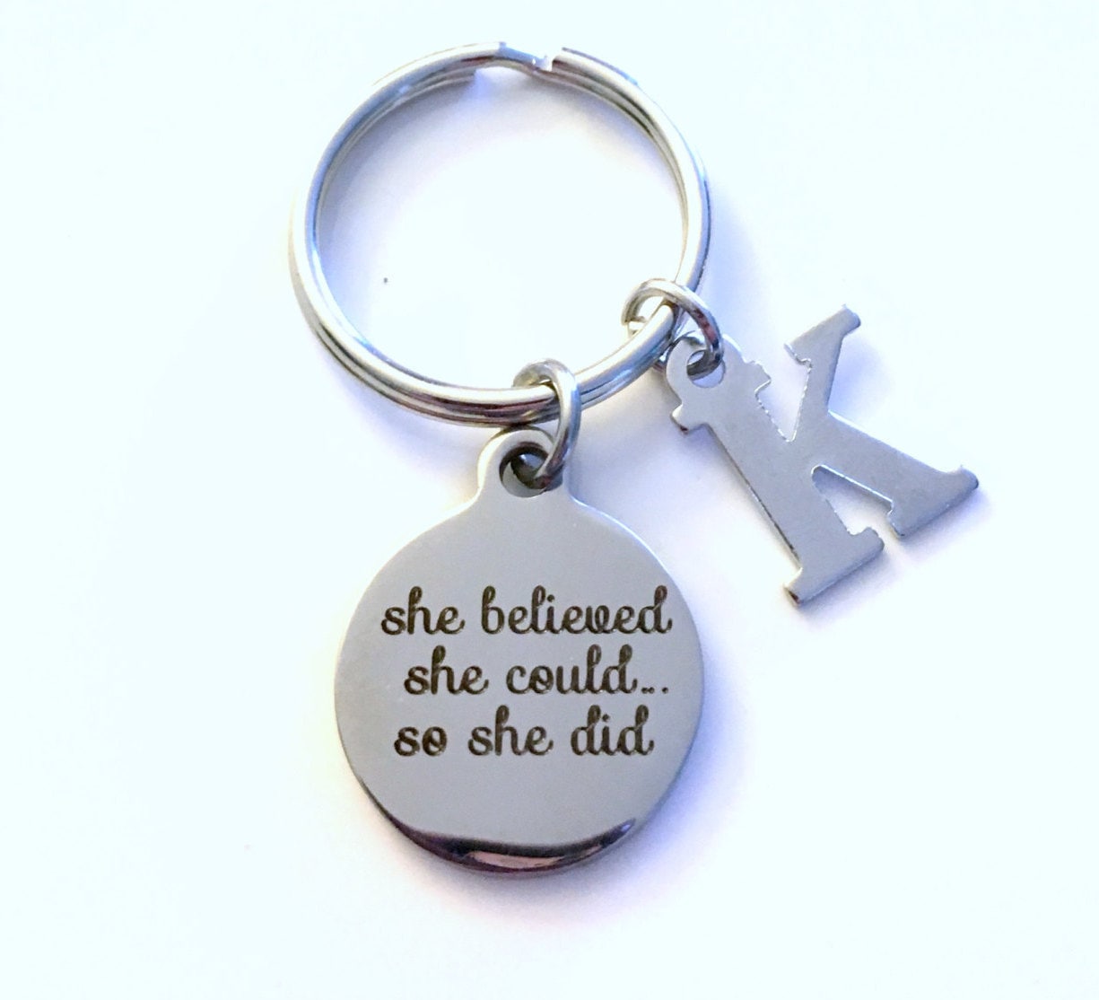Sie Glaubte, Sie Könnte So, Dass Schlüsselanhänger, Abschluss Schlüsselanhänger Geschenk Für Grad Keyring Gesetz Der Anziehung Anfang Tochter von aJoyfulSurprise