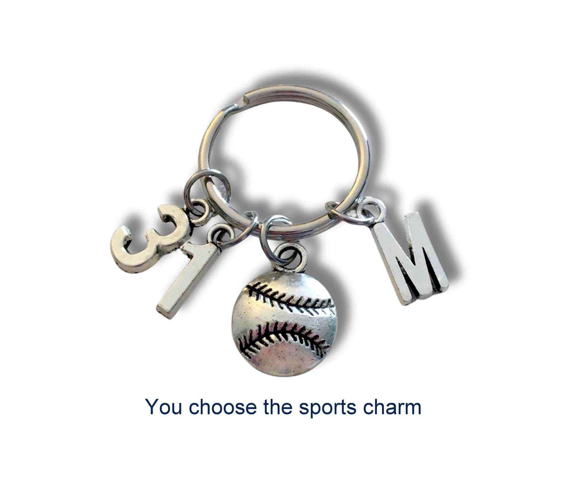 Sport Schlüsselanhänger, Jersey Nummer Für Baseball, Hockey, Fußball, Softball, Ringette Sie Wählen Den Und #'s - 1 2 3 4 5 6 7 8 9 10 von aJoyfulSurprise