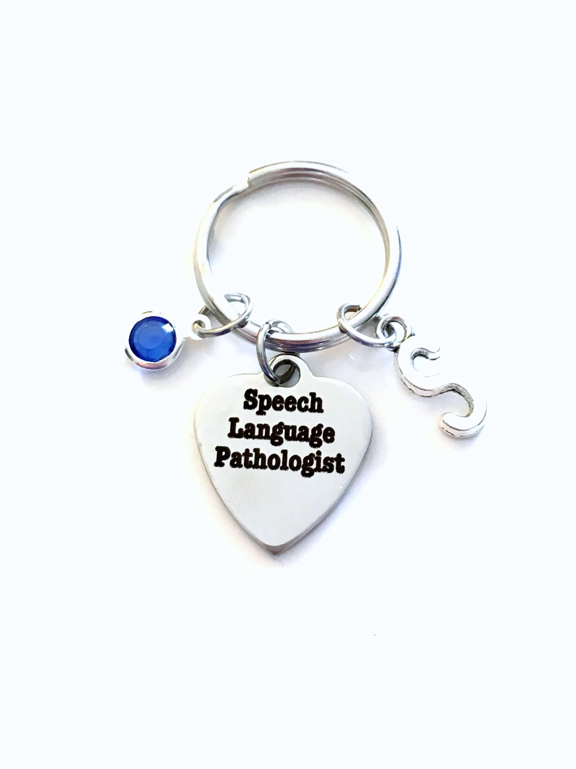 Sprache Pathologen Geschenk, Logopädie Graduierung Slp Keychain, Logopäde Schlüsselanhänger, Geschenk Für Slt Keyring von aJoyfulSurprise