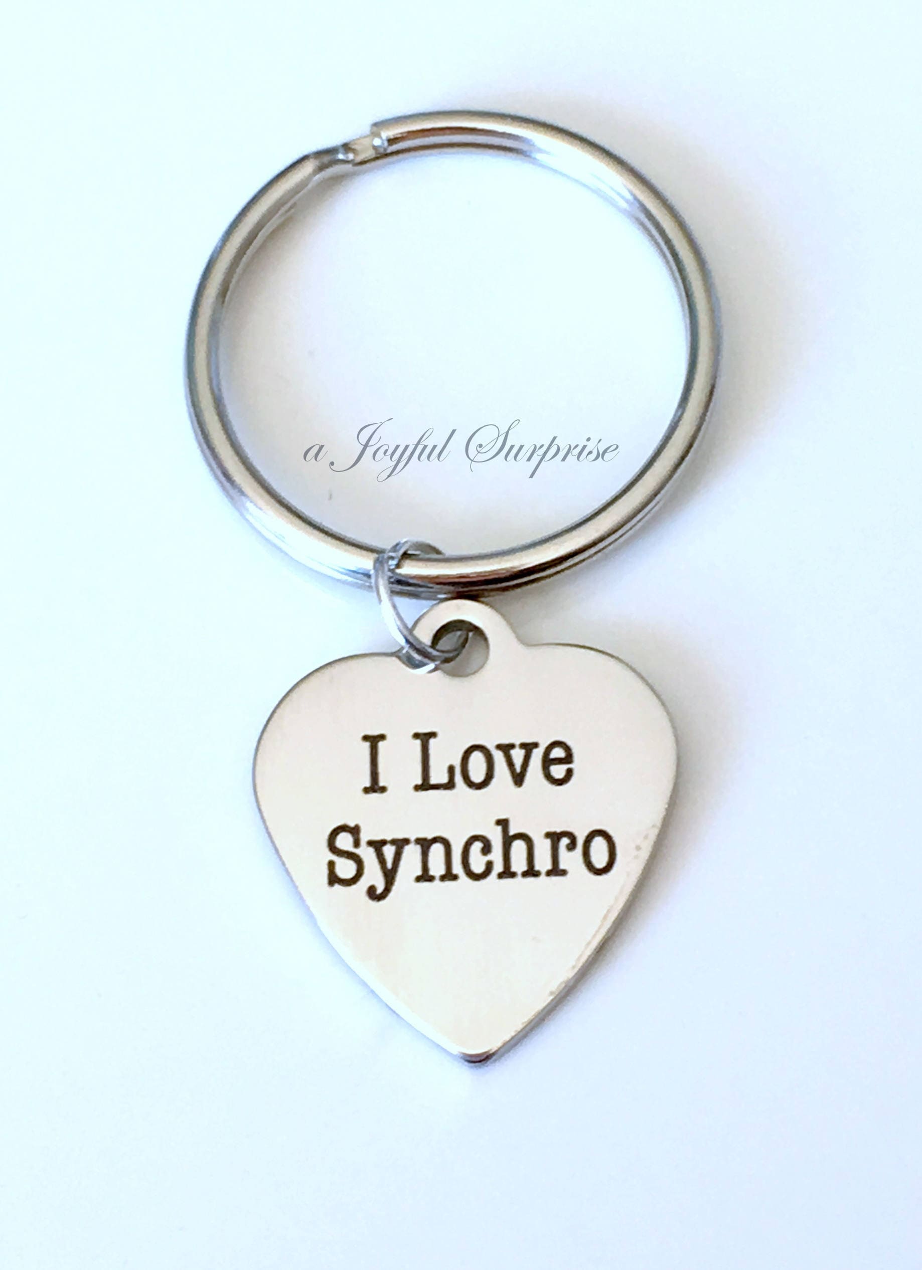 Syncro Keychain, Ich Liebe Synchro Schlüsselanhänger, Geschenk Für Synchronschwimmer, Schwimmen von aJoyfulSurprise