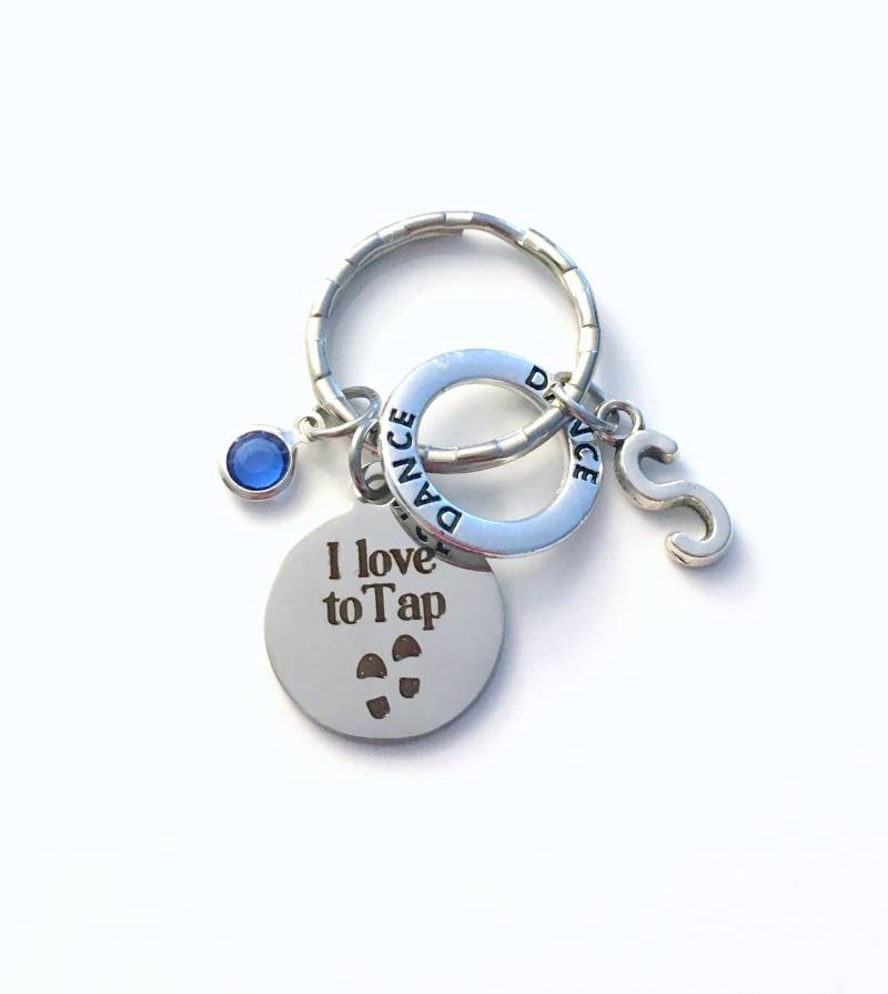 Tap Dance Schlüsselanhänger, I Love To Geschenk Für Tänzer Tochter Sohn, Circle Keyring Street Mädchen Jungen Lehrer Konzert Recital von aJoyfulSurprise