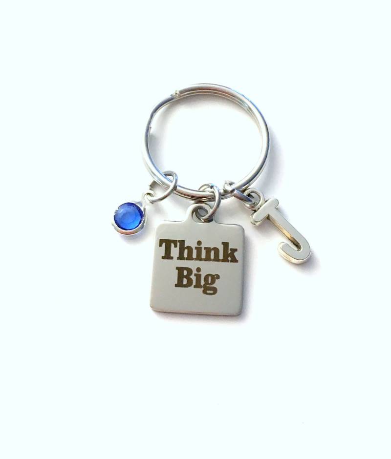Think Big Zitat Geschenk, Motivations-Schlüsselanhänger, Schlüsselanhänger, Mitarbeiter-Schlüsselanhänger, Boss Inspiration Charm, Geschenke von aJoyfulSurprise