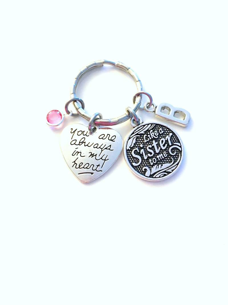 Wie Eine Schwester Für Mich Schlüsselbund, Geschenk Beste Freunde, Herz Coworker Schwägerin Cousin Step, Immer in Meinem Herzen Ihre Bff Frauen von aJoyfulSurprise
