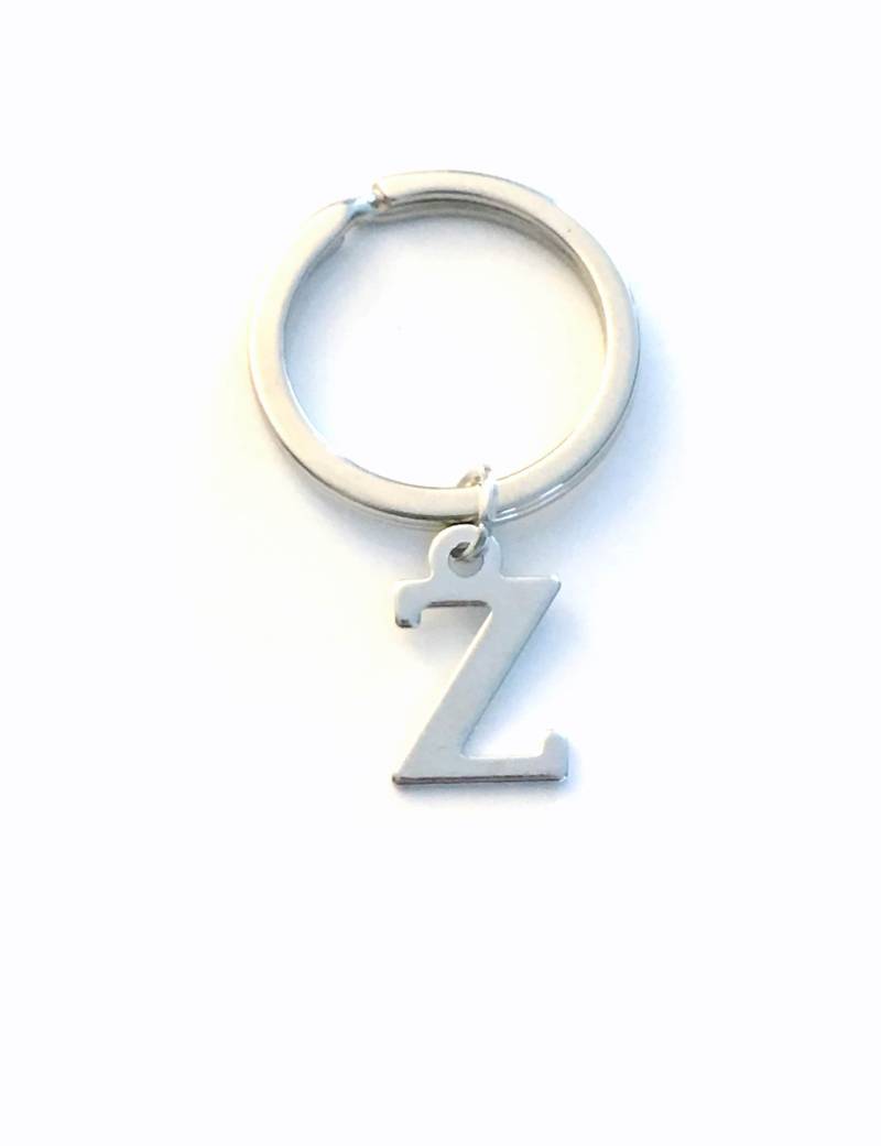 Z Schlüsselbund, A B C D E F G H I J K L M N O P Q R S T U V W X Y Jede Anfangsschlüsselkette, Ihre Wahl Des Buchstaben-Monogramms von aJoyfulSurprise