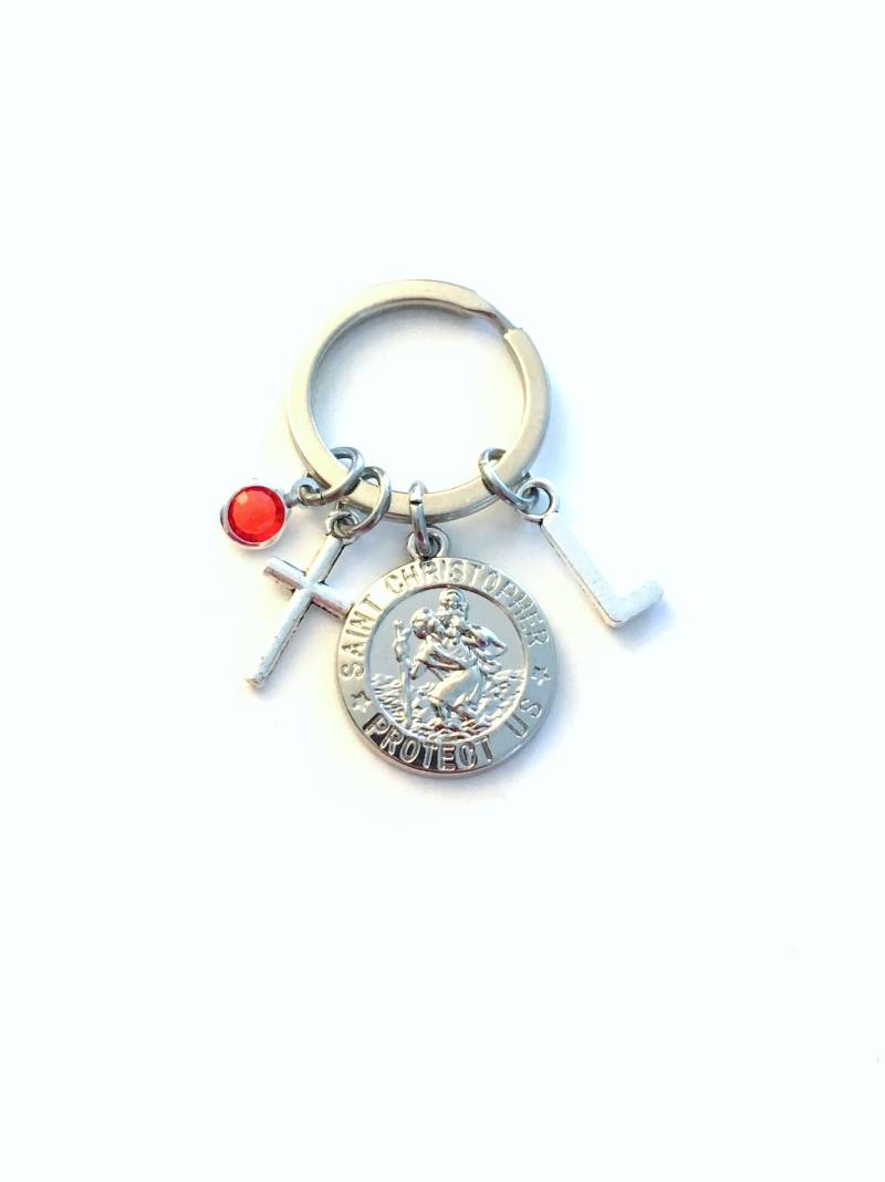 st Christopher Schlüsselanhänger, Saint Chris Medaillon Geschenk Für Neue Fahrer Schutzpatron Der Sichere Reisen Vorhanden Lizenz Reisende st Christopher Schlüsselanhänger, Saint Chris Medaillon Geschenk Für Neue Fahrer Schutzpatron Der Sichere Reisen Vorhanden Lizenz Reisende von aJoyfulSurprise