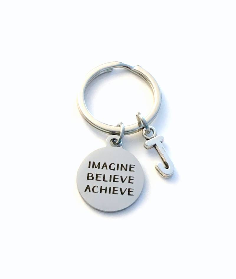 stellen Sie Sich Vor, Glauben Zu Erreichen Schlüsselanhänger, Inspirierender Motivations-Schlüsselanhänger, Abschluss - Oder Ruhestandsgeschenk von aJoyfulSurprise