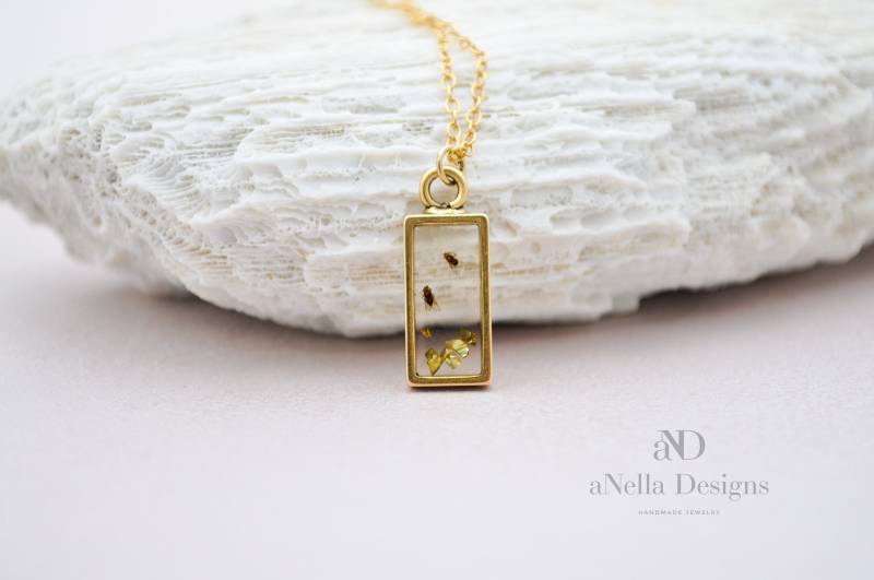 Echte Fruchtfliegen Anhänger Harz Halskette Wissenschaft Schmuck Phd Grad Geschenk Lab Tech Molekularbiologie Neurowissenschafen Genetik Insekt von aNellaDesigns