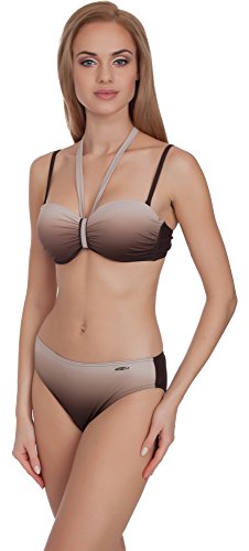 aQuarilla Damen Bikini Set 71H191 (Brown/Ecru, 38) von aQuarilla