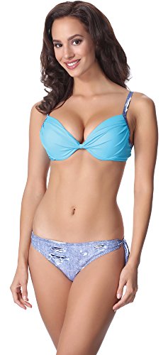 aQuarilla Damen Bikini Set AQ125(Blau Jeans/Blau, 40) von aQuarilla