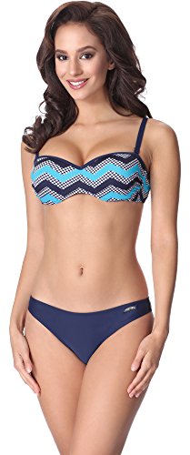 aQuarilla Damen Bikini Set AQ131(Marineblau/Weiß/Blau, 36) von aQuarilla