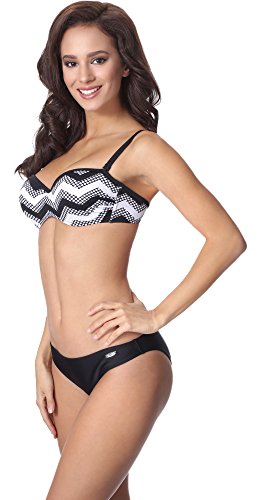 aQuarilla Damen Bikini Set AQ131(Schwarz/Weiß, 40) von aQuarilla