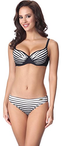 aQuarilla Damen Bikini Set AQ133(Schwarz/Weiß, 46) von aQuarilla