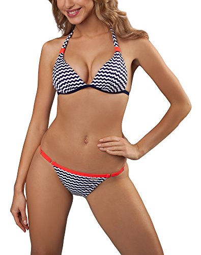 aQuarilla Damen Bikini Set AQ77 (Marineblau, 40) von aQuarilla