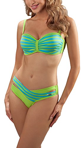 aQuarilla Damen Bikini Set AQ80 (Grün/Blau, 38) von aQuarilla