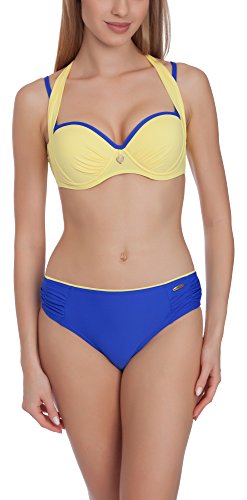 aQuarilla Damen Push Up Bikini Set Lyon (Kornblume/Gelb, 38) von aQuarilla