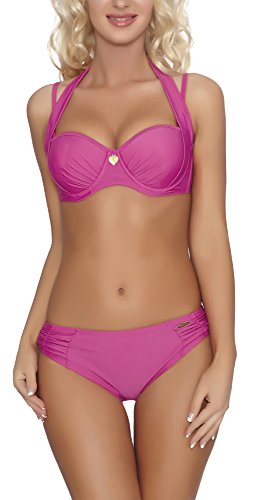 aQuarilla Damen Push Up Bikini Set Paris (Rosa, 40) von aQuarilla