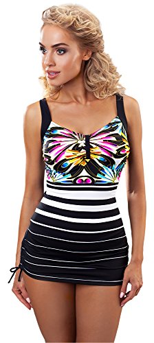 aQuarilla Damen Tankini AQ143 (Schwarz/Muster, 40) von aQuarilla