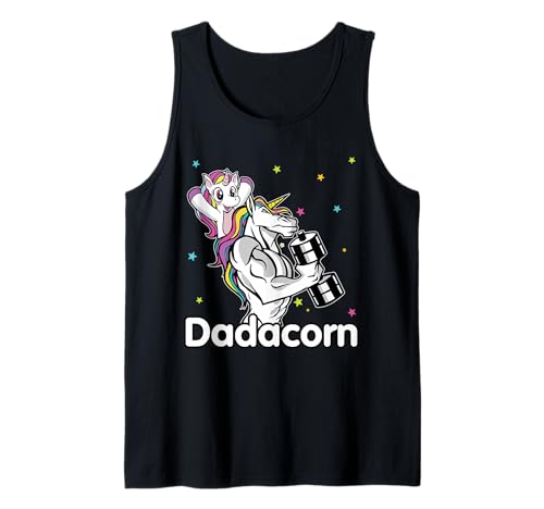 Dadacorn - Muscle Dad and Baby Papacorn Einhorn Tank Top von aRTeo Muscle Dad Unicorn