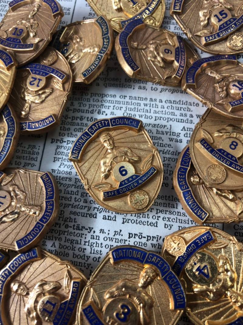 Vintage Nationale Sicherheit Rat Sichere Fahrer Auszeichnung Anstecknadel - Medaille Messing Pin von aVintageParcel