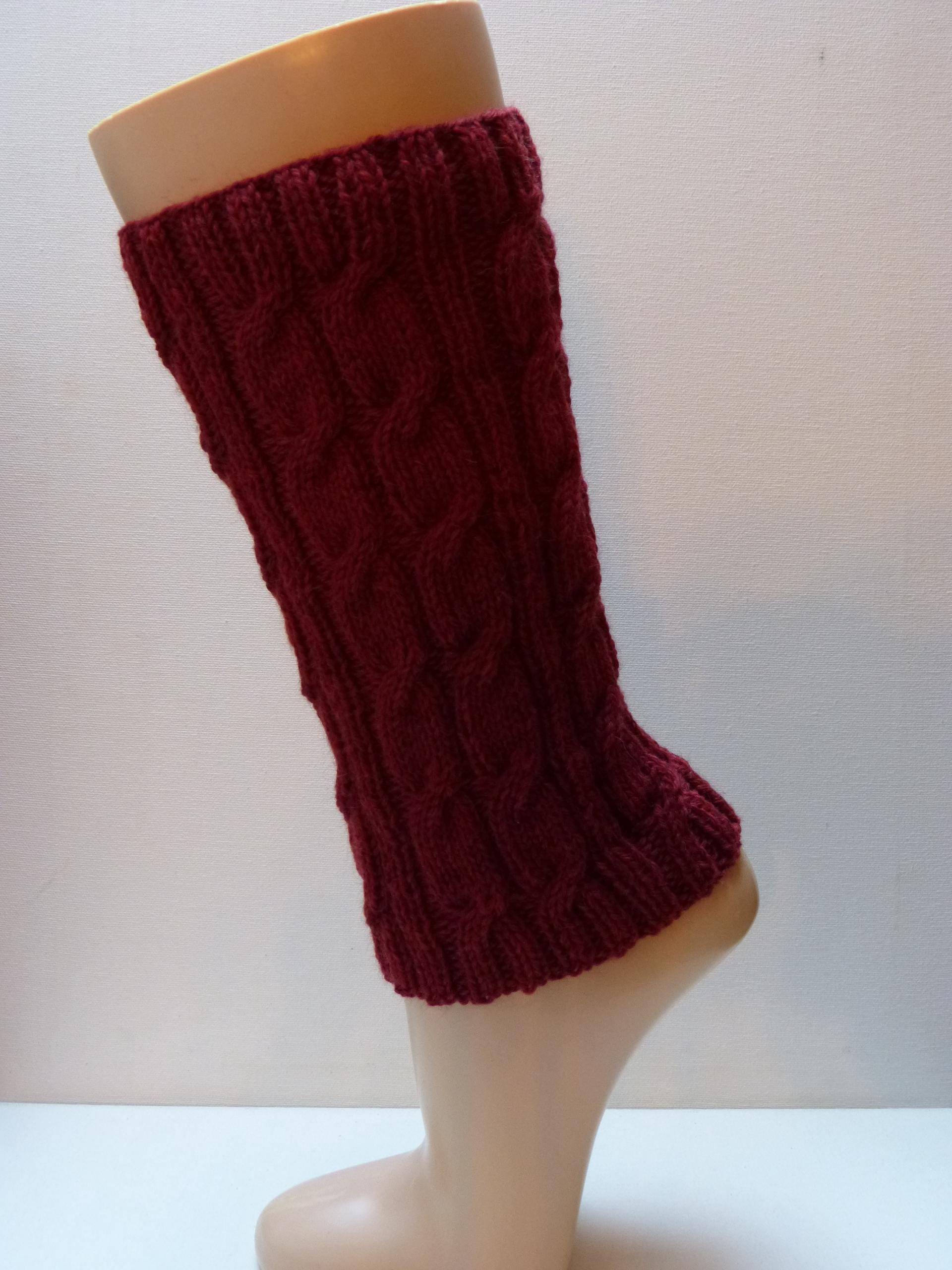 Beinstulpen Weinrot - Alpaka/Merino Handgestrickt Beinstulpen Weinrot - Alpaka/Merino Handgestrickt von aXsili