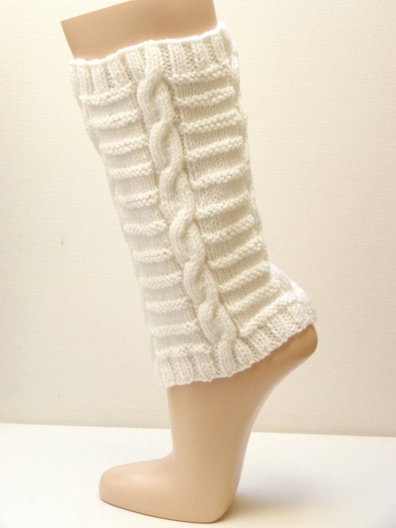 Beinstulpen - Weiß Mustermix Gestrickt Damen Stulpen von aXsili