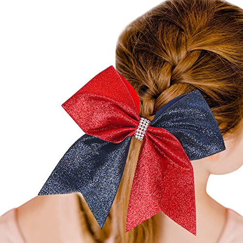 1 STÜCK Haargummis Gradient Pailletten Bowknot Kopfschmuck Seile Dekorationen Kopfschmuck Dekoration Haargummis Für Mädchen Stirnbänder Damen Winter Schwarz (Navy, One Size) von aaSccex