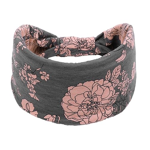 4 Packungen breite Stirnbänder für Frauen, schwarzer Kopfwickel, Boho, Yoga-Turban, einfarbig Sportstirnband Damen (C, One Size) von aaSccex