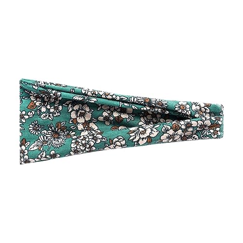 Boho-Stirnbänder für Damen, modisches breites Stirnband, Yoga-Workout-Stirnbänder, Haar-Accessoires-Band Stirnband Blau (Mint Green, One Size) von aaSccex