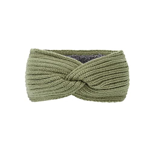 Frauen Casual Solid Outdoor Splice Crochet Knit Holey Stirnband Kopfband Herren Farbig (Army Green, One Size) von aaSccex